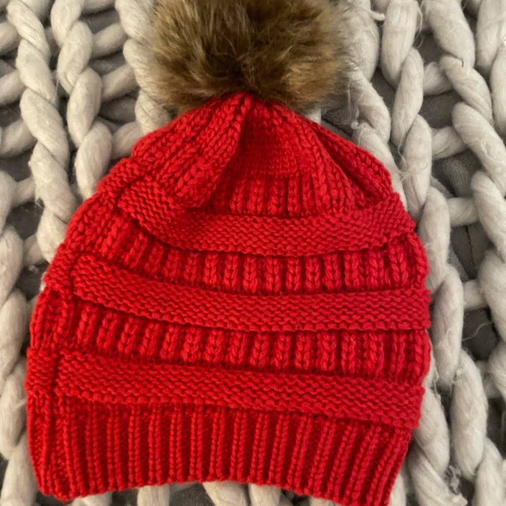 red beanie